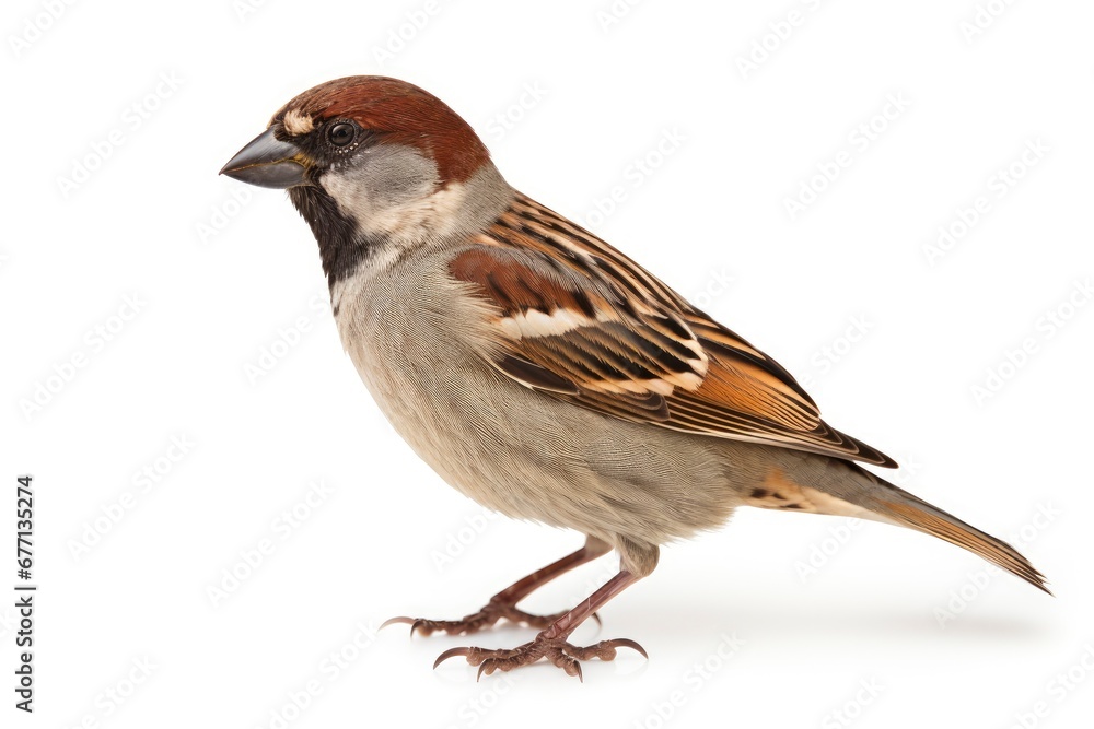 House Sparrow bird isolated on white background House Sparrow bird isolated on white background