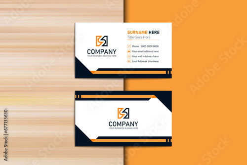 Yellow Black Business Card Design Template