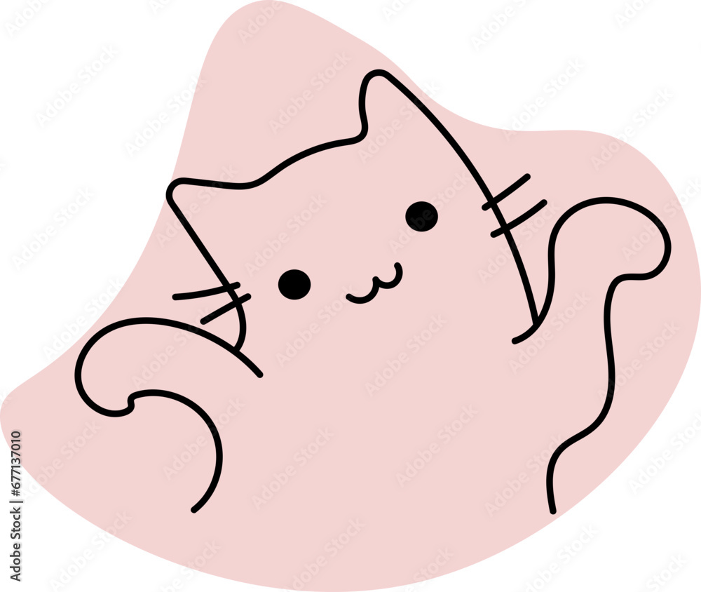 Cat pose illustration