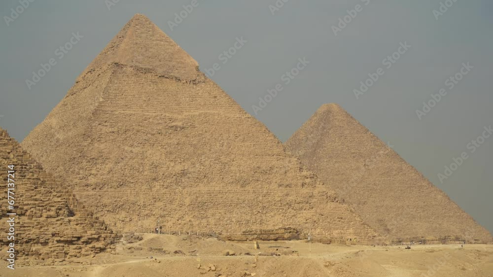 Ancient Great Pyramid of Khafre in the hot African desert on a sunny day Ancient Great Pyramid of Khafre in the hot African desert on a sunny day