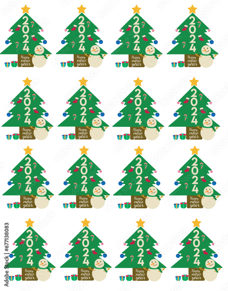Merry christmas vector illustration. New year, merry christmas icon set, christmas pattern