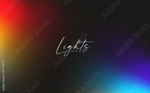 Rainbow light effect. Dispersion of beam. Sun light effect for immersion in atmosphere.