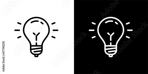 Idea icon. Black icon. Black logo. Business icon. Set of black icons.