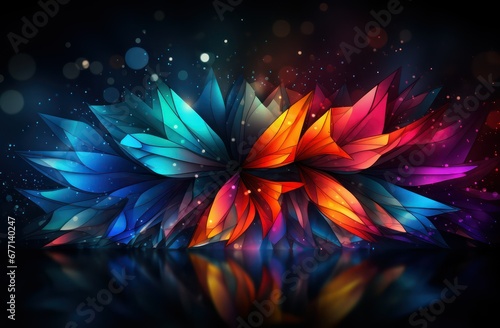 abstract colorful background with water and bokeh.