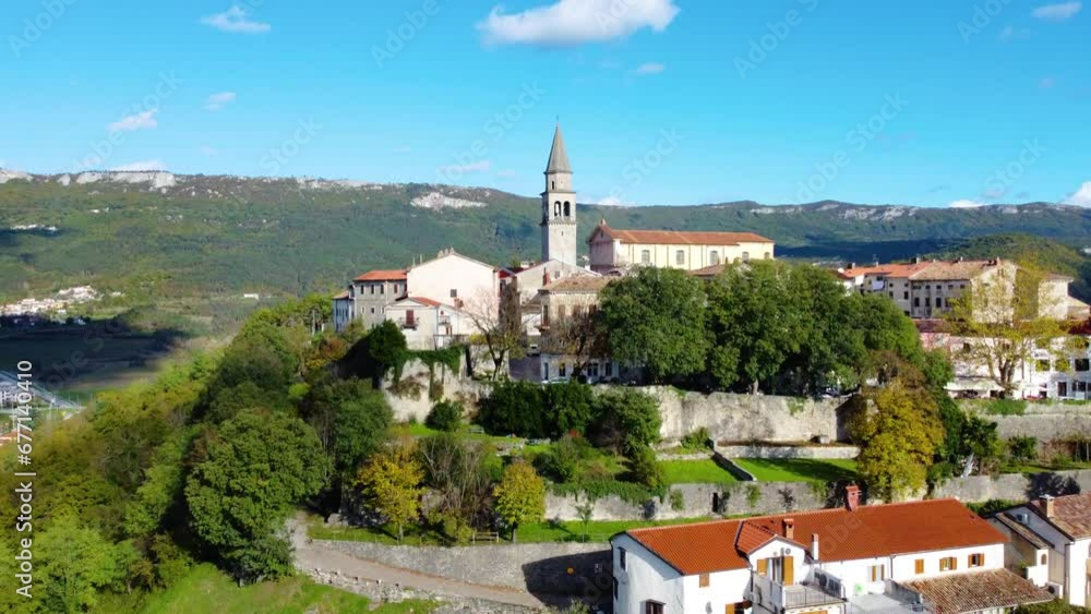 Buzet, Istria, aerial view, Croatia Buzet, Istria, aerial view, Croatia