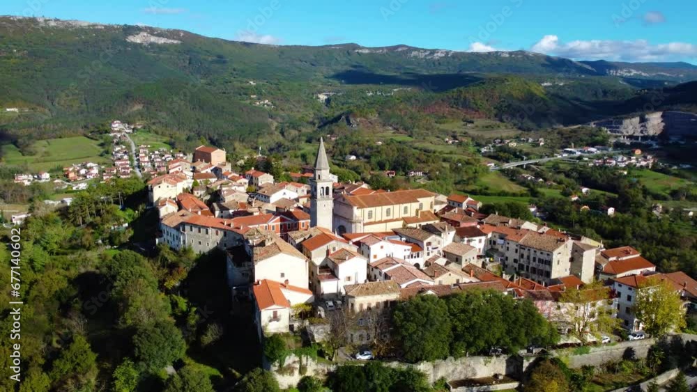 Buzet, Istria, aerial view, Croatia Buzet, Istria, aerial view, Croatia