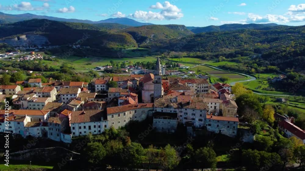 Buzet, Istria, aerial view, Croatia Buzet, Istria, aerial view, Croatia