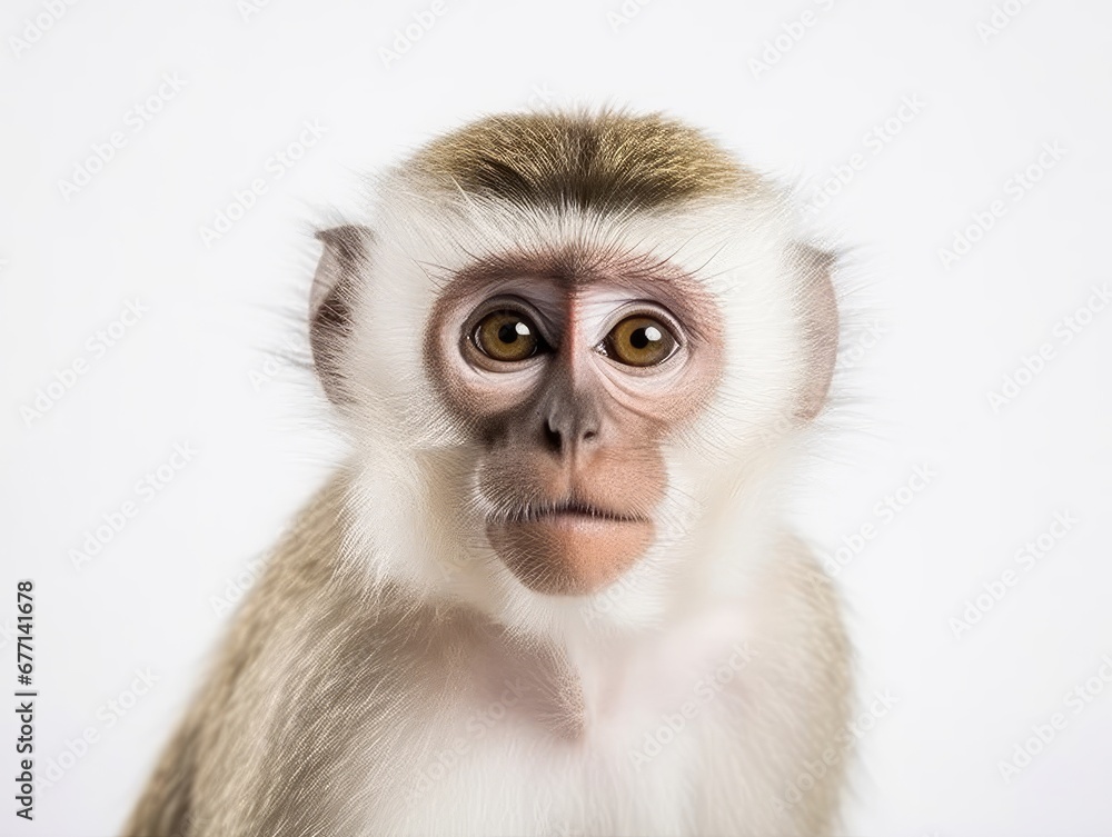 Monkey on a white background Monkey on a white background