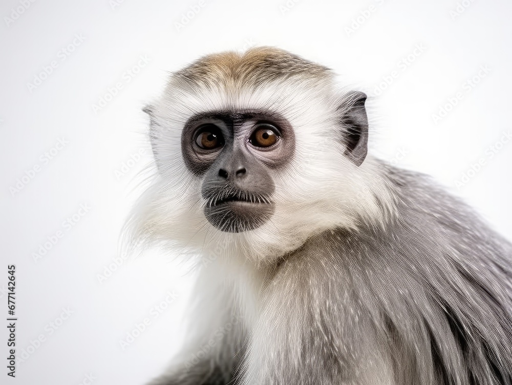 Monkey on a white background Monkey on a white background
