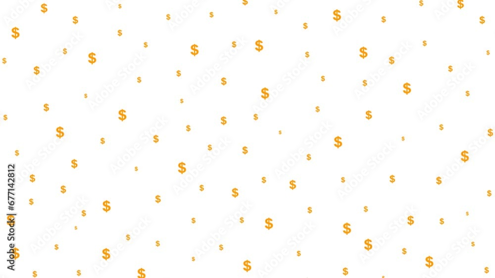 Animated orange dollar background. Money flies from top to bottom. Symbol of dollar. Looped video. Vector illustration isolated on the white background.
Animated orange dollar background. Money flies from top to bottom. Symbol of dollar. Looped video. Vector illustration isolated on the white background.