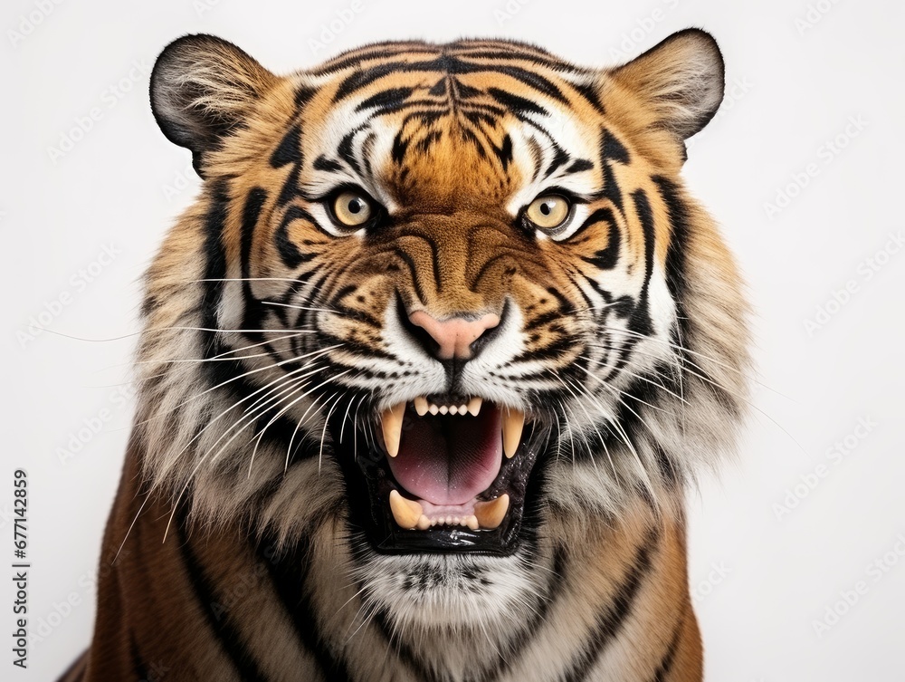 Fototapeta premium Tiger on a white background