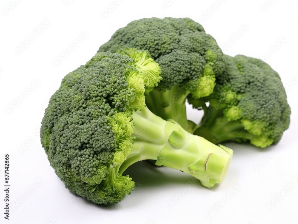 Bunch of broccoli isolated on a white background Bunch of broccoli isolated on a white background