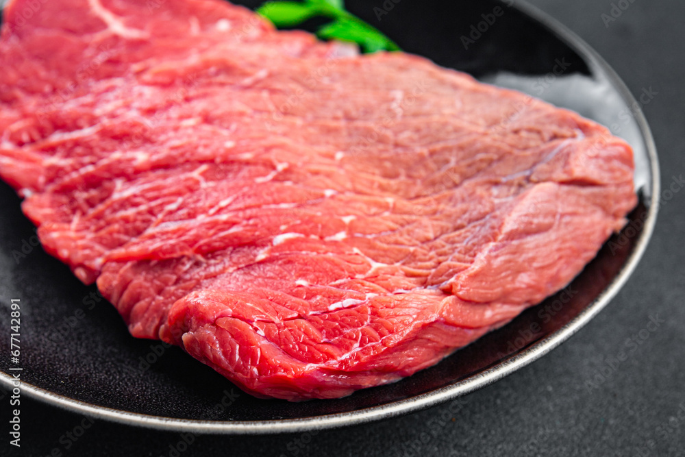 meat raw beef fresh veal eating cooking appetizer meal food snack on the table copy space food background rustic top view