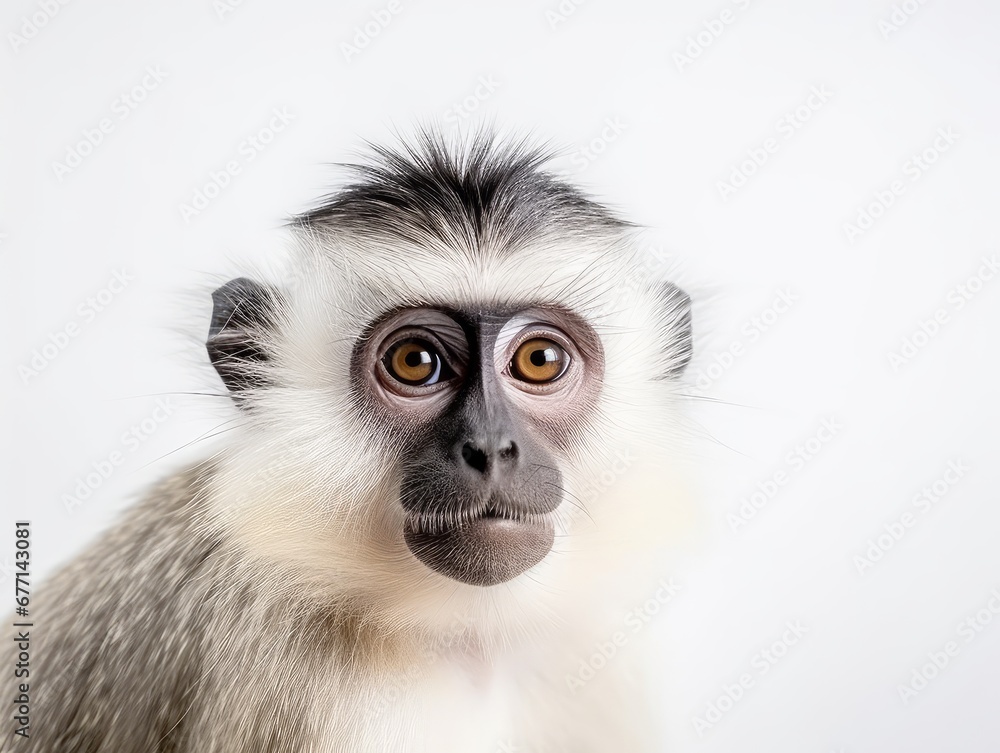 Monkey on a white background Monkey on a white background