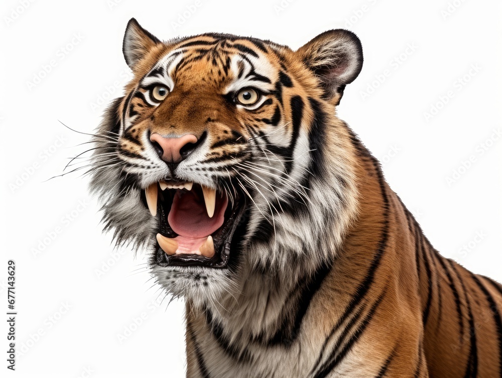 Fototapeta premium Tiger on a white background