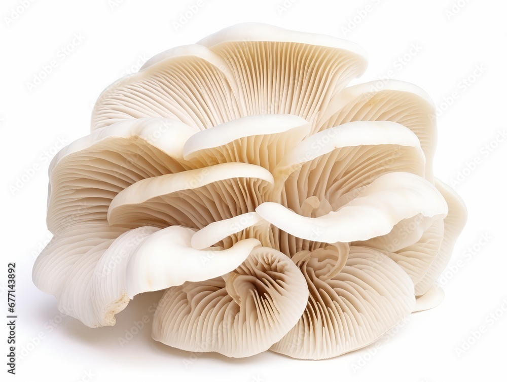 Oyster mushroom isolated on a white background Oyster mushroom isolated on a white background