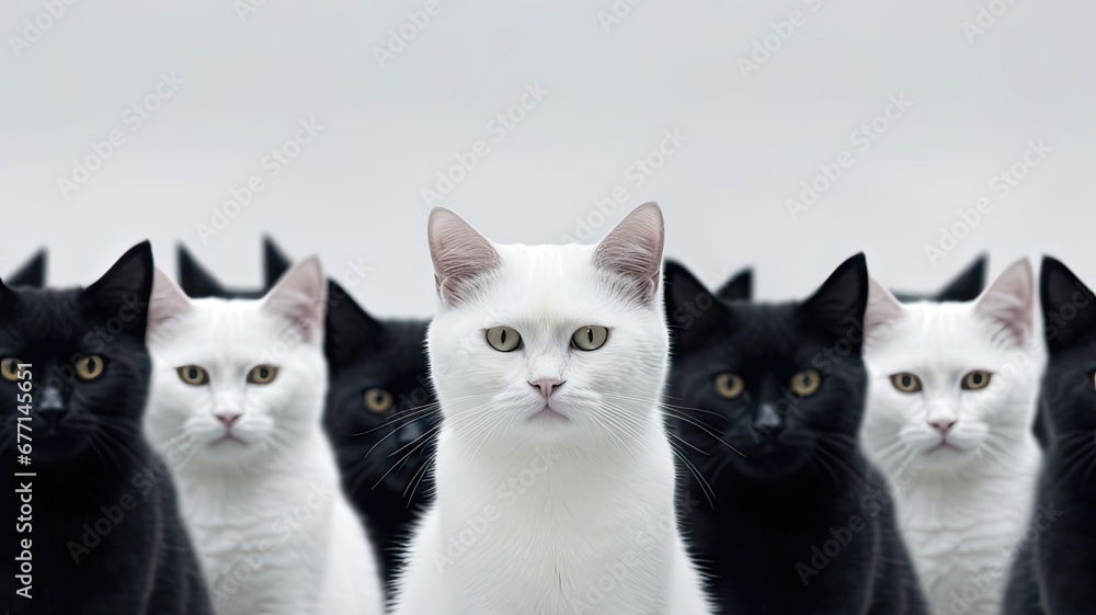 A Unique Cat Among Many - Embracing Diversity and Individuality, Standing Out in the Crowd A Unique Cat Among Many - Embracing Diversity and Individuality, Standing Out in the Crowd