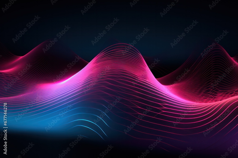 neon pink blue wavy lines dynamic illustration with copy space. Information flow, data visualization, presentation visual, tech industry company website banner. neon pink blue wavy lines dynamic illustration with copy space. Information flow, data visualization, presentation visual, tech industry company website banner.