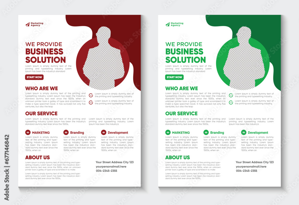 Corporate business multipurpose flyer design template - obrazy, fototapety, plakaty 