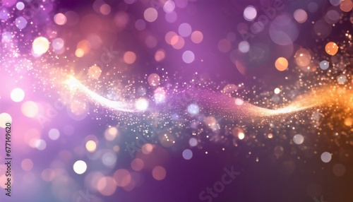 Purple glittering abstract background texture with shining stardusts photo