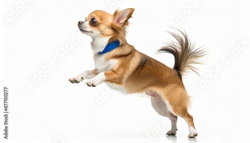Chihuahua dog Full length profile portrait on an isolated background photo