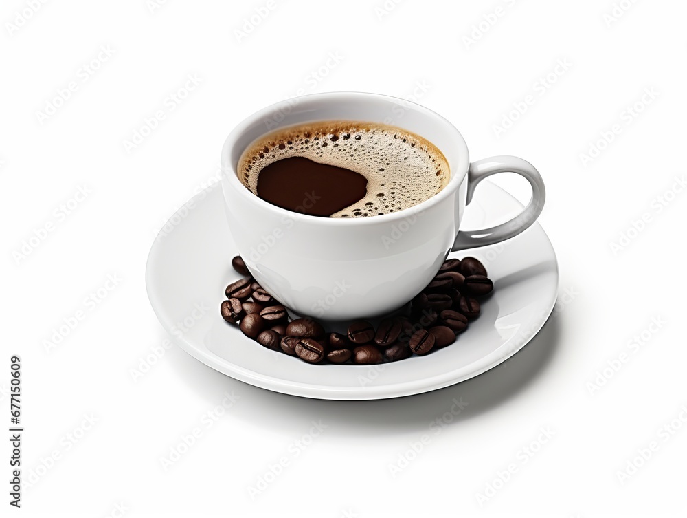A cup of coffee isolated on a white background A cup of coffee isolated on a white background