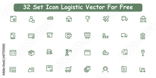 Logistics icon set. Containing distribution, shipping, transportation, delivery, cargo, freight, route planning, supply chain, export and import icons. Solid icon collection.