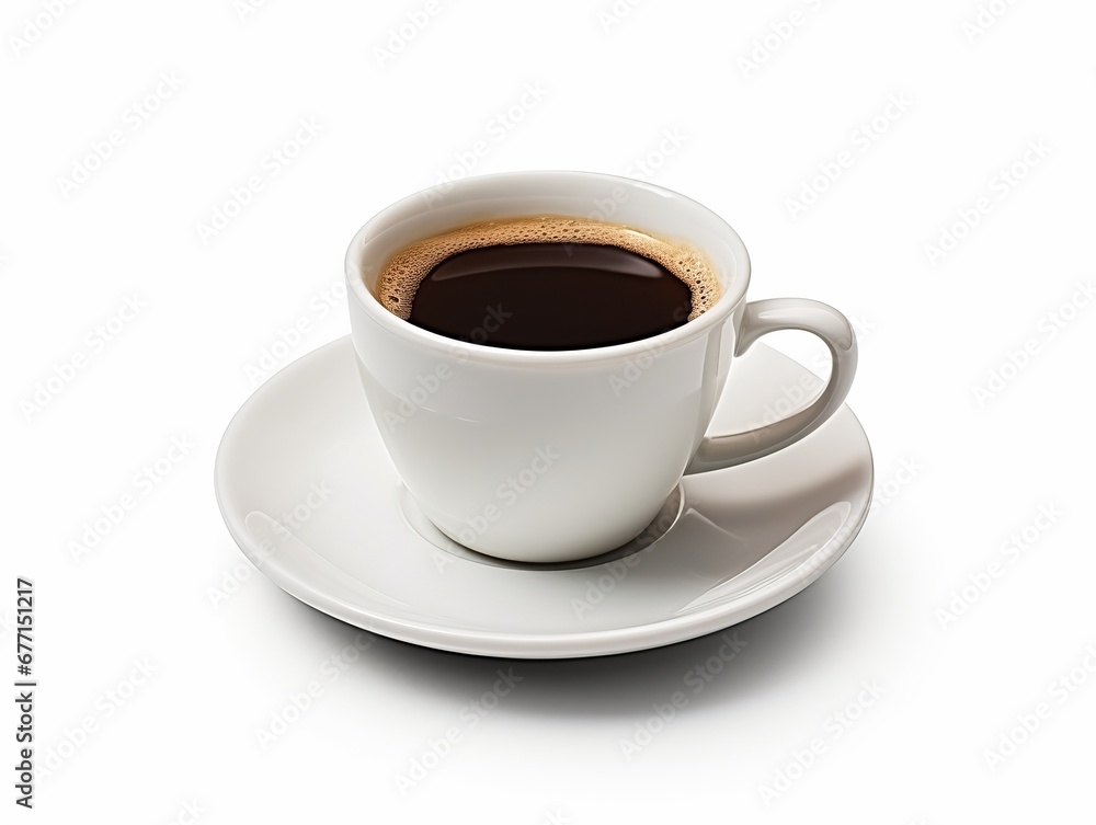 A cup of coffee isolated on a white background