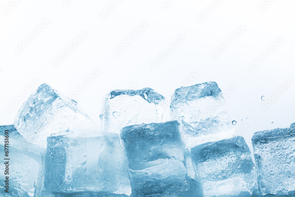 ice cubes isolated white background,Realistic frozen ice cubes and water wave splashes, kitchen skinali panel background. Ice cubes whirl in liquid blue clear aqua wave, ice cubes isolated white background,Realistic frozen ice cubes and water wave splashes, kitchen skinali panel background. Ice cubes whirl in liquid blue clear aqua wave,