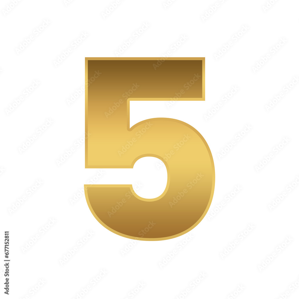 luxury gold number 5 icon template transparent file format PNG, 5 gold number template luxury gold number 5 icon template transparent file format PNG, 5 gold number template