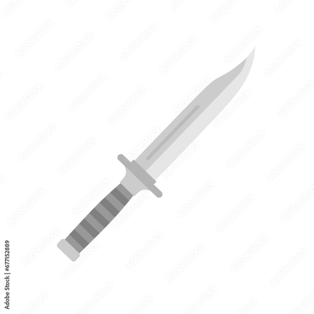dagger flat design vector illustration isolated on white background. Knife flat sign design dagger flat design vector illustration isolated on white background. Knife flat sign design