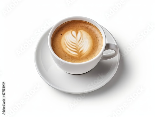 A cup of coffee isolated on a white background