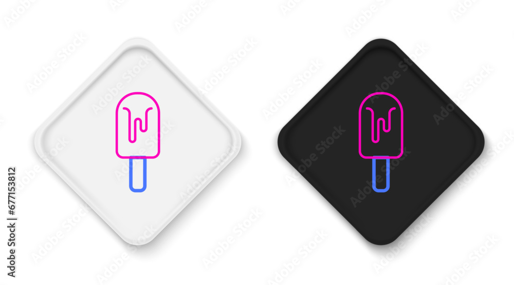 Line Ice cream icon isolated on white background. Sweet symbol. Colorful outline concept. Vector Line Ice cream icon isolated on white background. Sweet symbol. Colorful outline concept. Vector