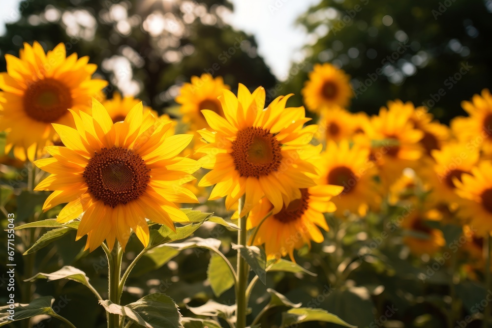 Obraz premium Beautiful display of Sunflower gardens