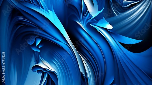abstract blue background with waves © MdJaman