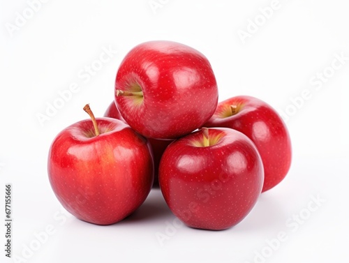 a bunch of apples on white background