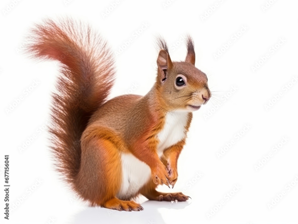 a squirrel isolated on a white background a squirrel isolated on a white background