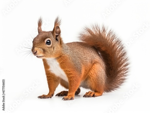 a squirrel isolated on a white background © Muh