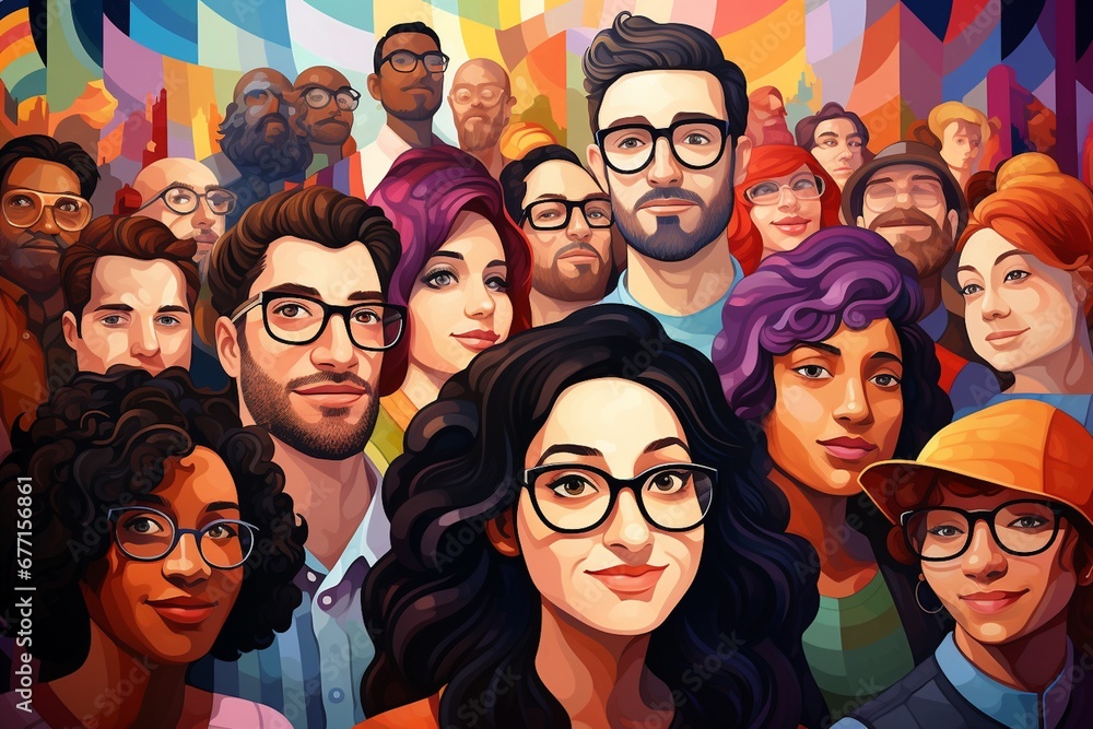 Diversity Illustration Created with Generative AI Diversity Illustration Created with Generative AI