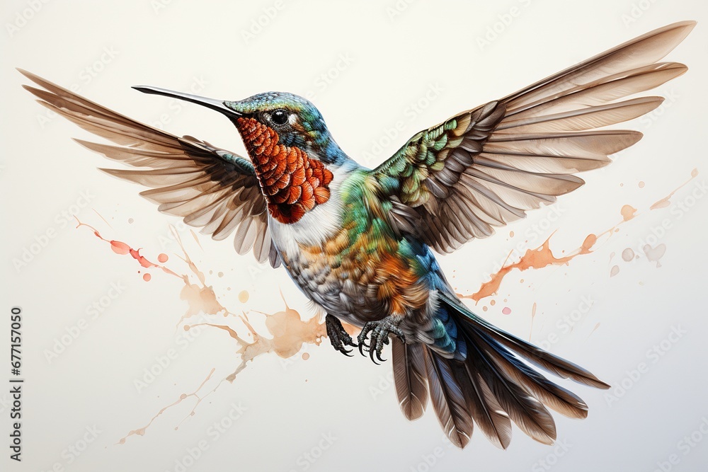 Obraz premium hummingbird and flower