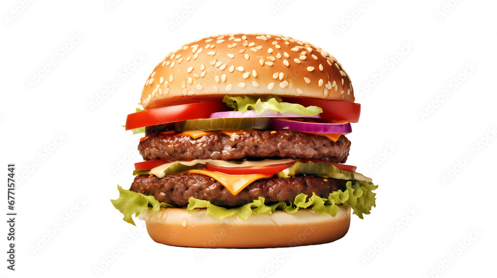 Burger on transparent background Burger on transparent background