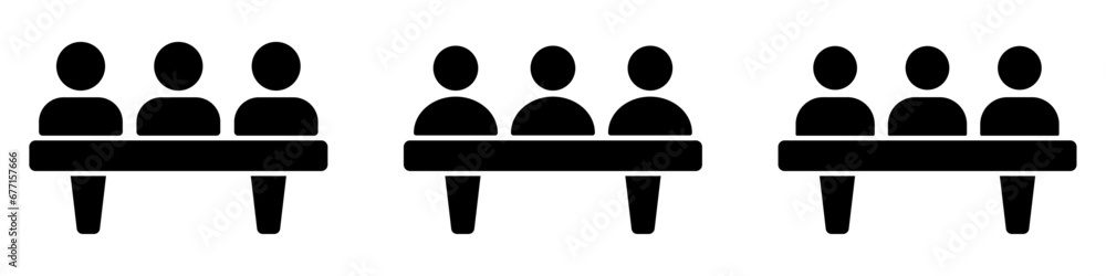 Conference glyph vector icons Conference glyph vector icons