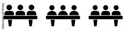 Conference glyph vector icons photo