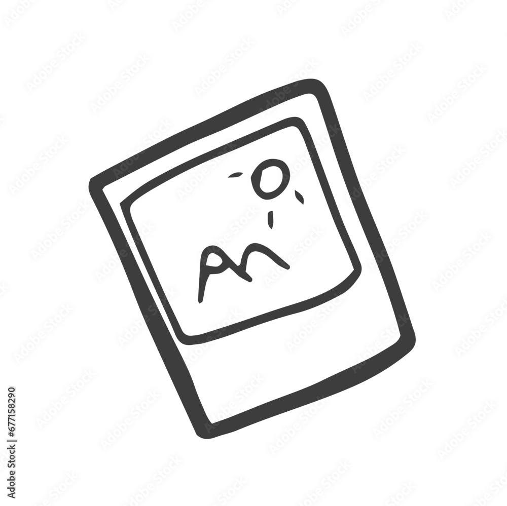 Doodle postcard sketch in vector