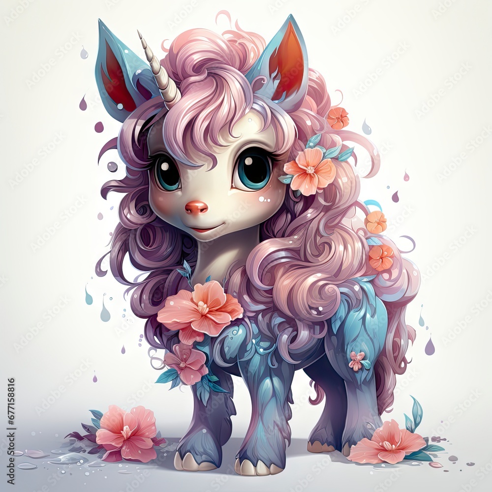 Cute Unicorn illustration Unicorn kawaii chibi drawing style Unicorn cartoon. Cute Unicorn illustration Unicorn kawaii chibi drawing style Unicorn cartoon.