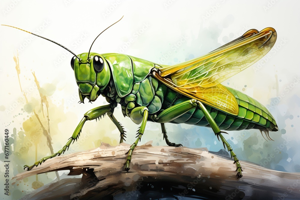 grasshopper on a leaf grasshopper on a leaf