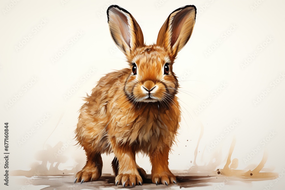 Fototapeta premium rabbit in the snow