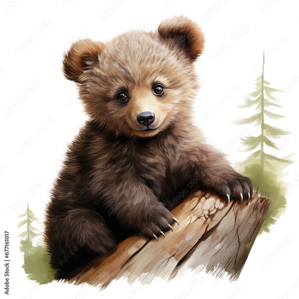 close up of brown bear cub close up of brown bear cub