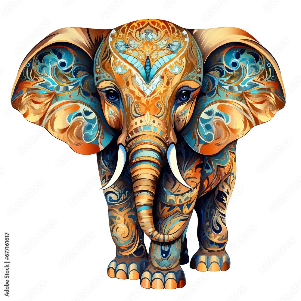 elephant isolated on white elephant isolated on white