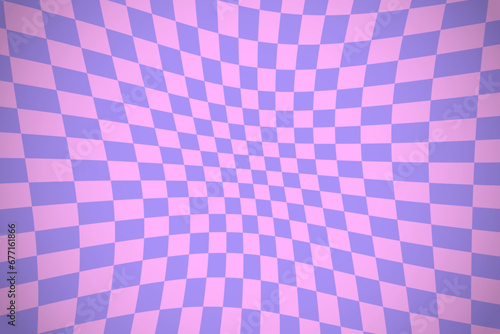 Vector abstract retro background in groovy style. Vintage groovy chessboard background.
